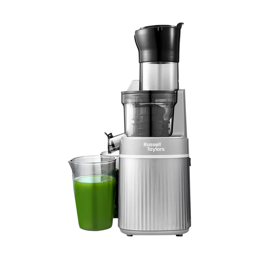 Russell Taylors Masticating Cold Press Slow Juicer with 80mm Wide Feeding Tube
