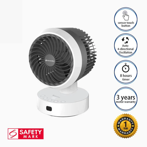 [00700308250630] Soundteoh Air Circulation Fan with Remote