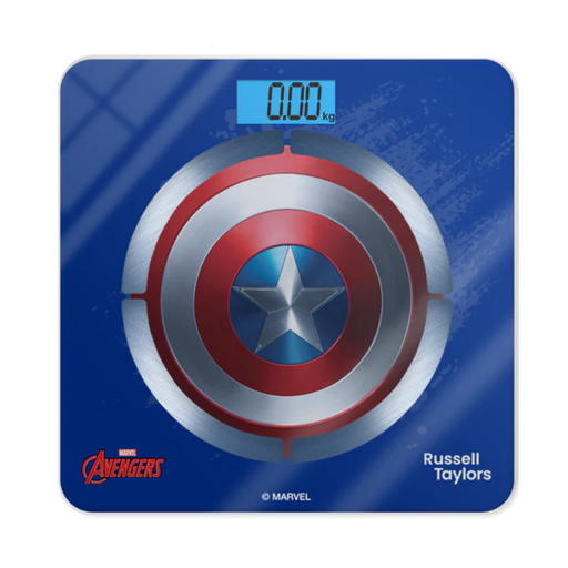 [00900406190815] Russell Taylors Marvel Captain America Bluetooth Body Fat Smart Weighing Scale